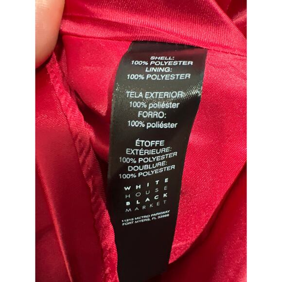 White House Black Market Red Rose Print Jacquard Fit & Flare Dress Size 2 $180 - Picture 14 of 15